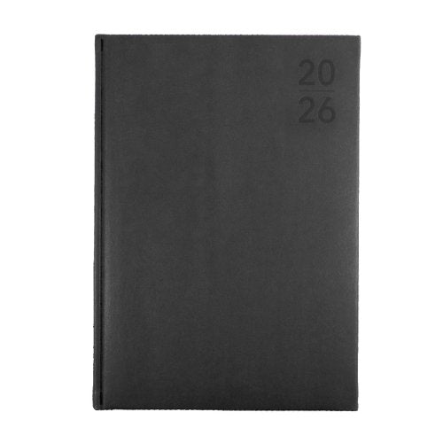 DIARY DEBDEN SILHOUETTE A4 DAY TO PAGE BLACK