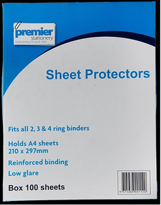 Sheet Protectors Premier A4 Economy 35 Micron 100 Sheets