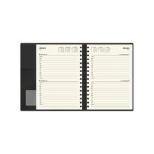 DIARY VANESSA SPIRAL A5 2 DAYS TO PAGE BLACK