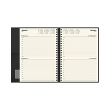 DIARY VANESSA SPIRAL A4 2 DAYS TO PAGE BLACK