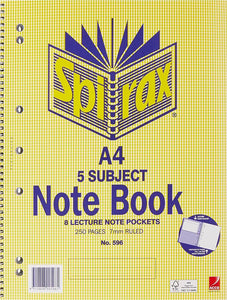 Spirax A4 5-Subject Notebook