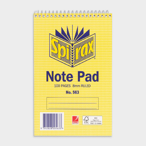 Spirax Notepad 563
