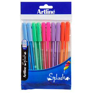 Artline Splash Ballpoint Pen - 10pk