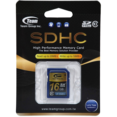 SDHC Memory Card 16GB Team Class 10