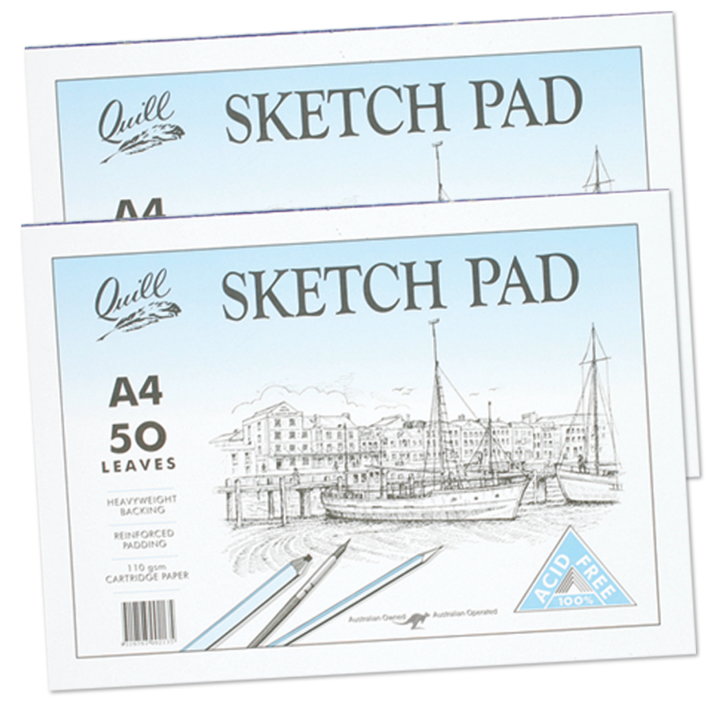 Sketch Pad Quill A4 Cartridge 50 Leaf PSC5A4