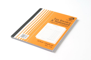 Invoice Book Copymate 726 250mm x 200mm 50 Leaf Duplicate