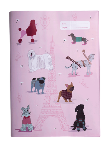 *A4 BOOK COVER - POOCHES ON PARADE 3