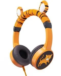 Planet Buddies Furry Wired Headphones - Charlie the Tiger